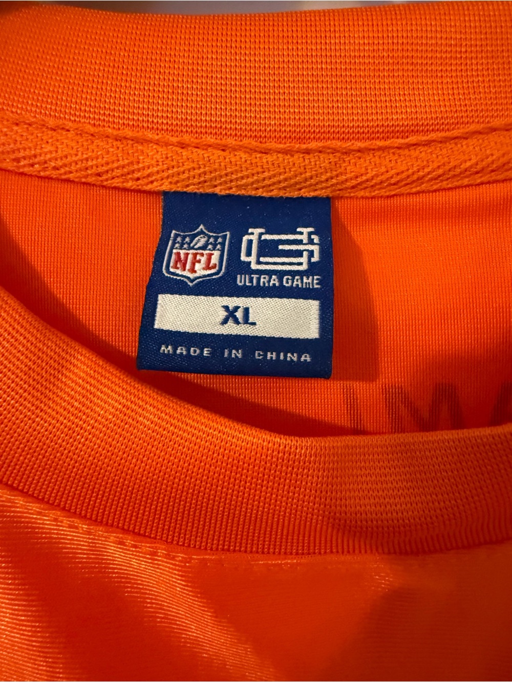 NFL Miami Dolphins Bright Orange Short-Sleeve Jersey Tee - Picture 3 of 4